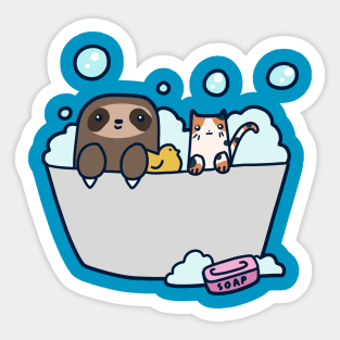 Sloth Kitty Bath Sticker